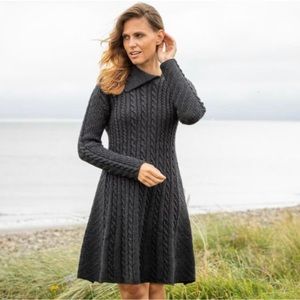 The Cape Clear Aran Dress, The Iris Store, 100% Merino Wool Women’s Size S